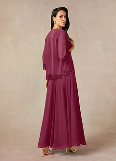 Azazie Devana Mother of the Bride Dresses Mulberry A-Line Sequins Chiffon Dress image11