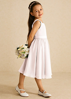 Azazie Ari Flower Girl Dresses Rose Petal A-Line Sleeveless Chiffon Dress image3