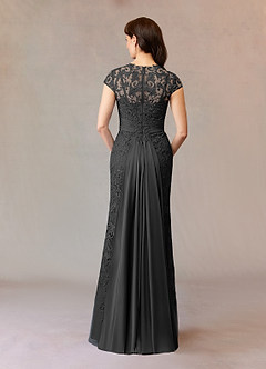 Azazie Jamila Mother of the Bride Dresses Black Mermaid Lace Dress image2