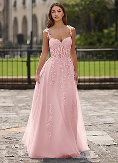 Dreamscape Blushing Pink A-line Prom Dress image4