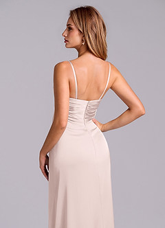 Azazie Sabrine Jurken voor bruidsmeisjes Jurk van Stretch Satijn met A-Lijn Sweetheart Halslijn Blozend Roze image7