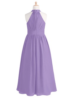 Azazie Iman Junior Tahiti A-Line Pleated Chiffon Dress image7