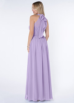 Azazie Iman Bridesmaid Dresses Lilac A-Line A-Line Ruched Chiffon Dress image5