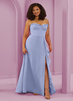Barbie ♥ Azazie Jurken voor bruidsmeisjes Jurk van Chiffon met A-Lijn Sweetheart Halslijn Ijs image10