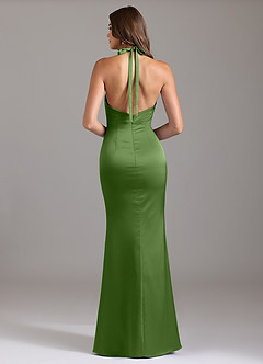 Azazie Valerie Brudtärnklänningar Klä av Sjöjungfru i Stretch Satin Plisserad Basilika image2