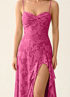 Rosemary Fuchsia Jacquard Corset Sparkly Prom Dress image6