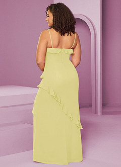 Barbie ♥ Azazie At-home Try On Dresses Cabernet Sheath Chiffon Dress image10