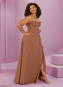 Barbie ♥ Azazie Final Sale Bronzer A-Line Sweetheart Neckline Chiffon Dress image12