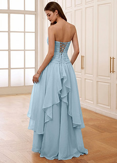 Ocavivien Schüchternes Blau Tüll-Abendkleid image2
