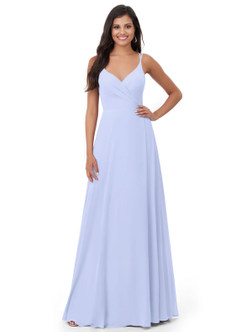 Azazie Lennon Brautjungfernkleider A-Linie Spitze Chiffon Kleid Lavendel image5