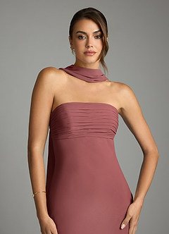 Azazie Saylor Abiti da Damigella Abito Sirena in Chiffon Senza Cinturino Ametista image6