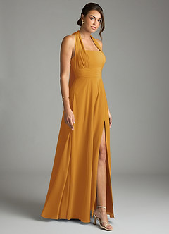 Azazie Tamira Suknie dla druhen Linia A Pofałdowany Szyfon Do ziemi Sukienka image7