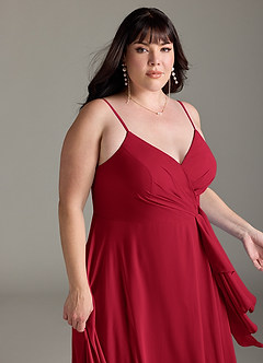 Azazie Akita Bridesmaid Dresses Scarlet A-Line Chiffon Dress image10