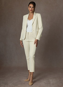 front Victoria Ivoire Ensemble pantalon court Victoria Refined Weave