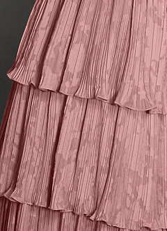 Jessamine Rosa Chiaro Abito da ballo a trapezio con volant in pizzo image5