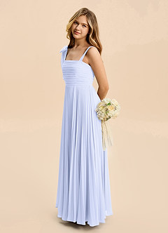 Azazie Rudy Junior Lavender A-Line Pleated Chiffon Dress image5