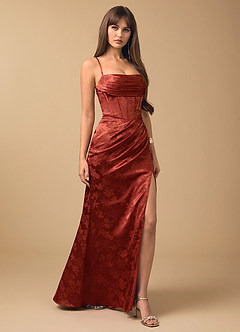 Robe Maxi Brun Rouille Reya image6