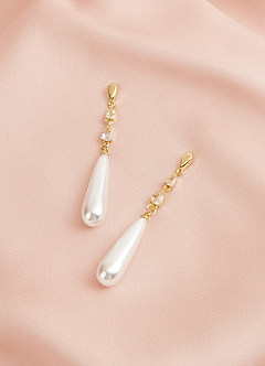 Zirconia Pearl Tassel Earrings