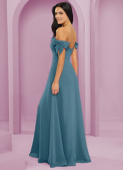 Barbie ♥ Azazie Jurken voor bruidsmeisjes Converteerbaar Jurk van Chiffon met A-Lijn Off the Shoulder Bermuda image6