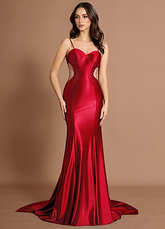 Doriane Cherry Red Maxi Dress image4