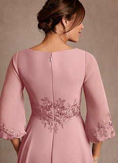 Azazie Yorba Mother of the Bride Dresses Dusty Rose A-Line Lace Chiffon Dress image6