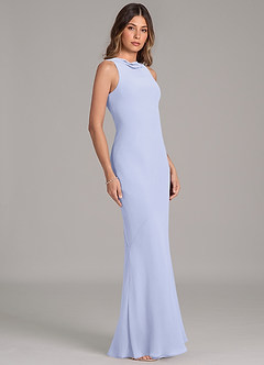 Azazie Allettie 신부 들러리 드레스 인어 쉬폰 바닥 길이 드레스 image5