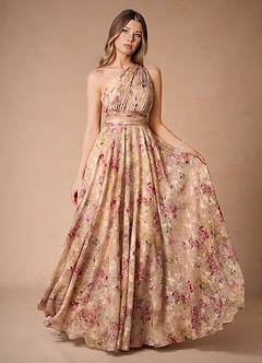 Hestia Dusty Floral One Shoulder Maxi Dress image4