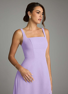 Azazie Debra Jurken voor bruidsmeisjes Converteerbaar Jurk van Chiffon met A-Lijn met Zakken Lila image3