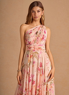 Robe Mi-Longue Bouquet Florale Abstrait Noelle image5