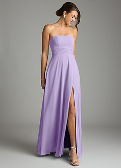 Azazie Tamira Suknie dla druhen Linia A Pofałdowany Szyfon Do ziemi Sukienka image2