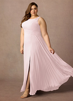 Azazie Galvan Mother of the Bride Dresses Blushing Pink A-Line Sequins Chiffon Dress image8