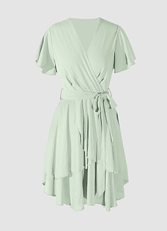 Downright Darling Mint Green Ruffled Short Sleeve Mini Dress image6