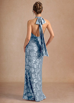 Maxi jurk Dillon Stoffig Blauw image2