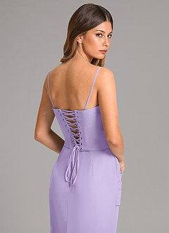 Azazie Sorrel Bridesmaid Dresses Lilac Mermaid Corset Chiffon Dress image7