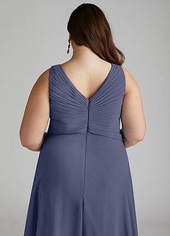 Azazie Flora Bridesmaid Dresses Stormy A-Line Pleated Chiffon Dress image14