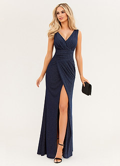 Dreaming About You Navy Blue Sparkly Maxi Dress image4