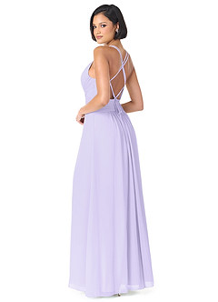 Azazie Farren Bridesmaid Dresses Lilac A-Line Pleated Chiffon Convertible Dress image5