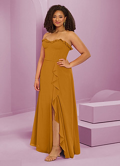 Barbie ♥ Azazie Jurken voor bruidsmeisjes Jurk van Chiffon met A-Lijn Sweetheart Halslijn Boterbabbelaar image11