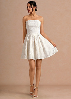 Quessia French White Mini Dress image2
