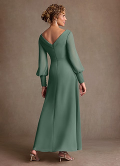 Azazie Paterson Mother of the Bride Dresses Eucalyptus A-Line Pleated Chiffon Dress image2