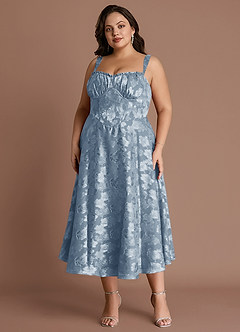 Sylvie Dusty Blue Midi Dress image10