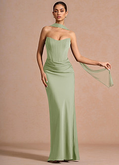 Robe Longue Vert Clair Grier image1