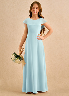 Azazie Kittie Girls Formal Flower Girl Klänningar Klänning A-Line i Chiffong image5