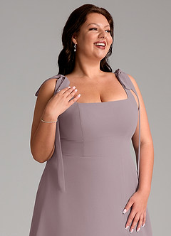 Azazie Debra Bridesmaid Dresses Dusk A-Line with Pockets Chiffon Convertible Dress image13