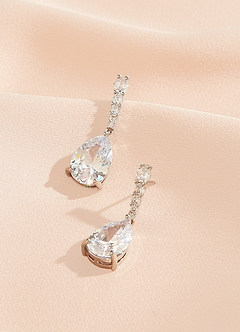 front Vintage Rhinestone Drop Earrings