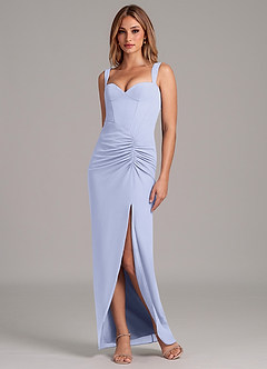 Azazie Ayla 신부 들러리 드레스 쉬스 스윗하트 네크라인 쉬폰 바닥 길이 드레스 image1