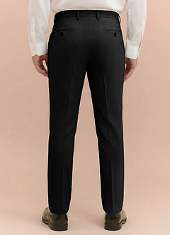front Miles Black Seersucker Dress Pants