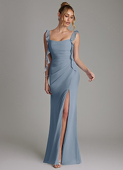 Azazie Jessamine Bridesmaid Dresses Twilight Mermaid Corset Chiffon Dress image4