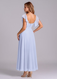 Azazie Leilani Bridesmaid Dresses Lavender A-Line Ruched Chiffon Dress image5