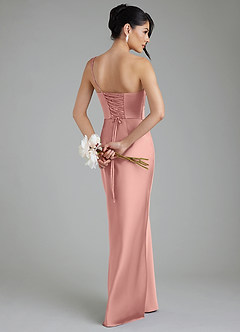 Azazie Sabrina Bridesmaid Dresses Rosette Mermaid Corset Stretch Satin Dress image2